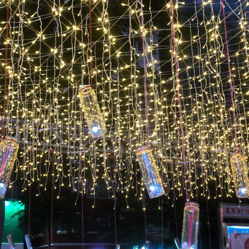 Rèm Cửa Đèn Led Hình Cột Băng 13-130ft