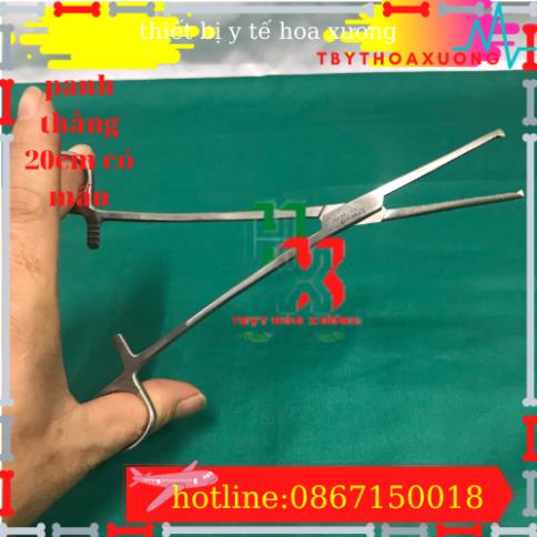 Panh Y Tế, Panh Gắp Phẫu Thuật, Pen Kẹp Y Tế, Panh Thẳng Có Mấu 20cm - Hàng Pakistan