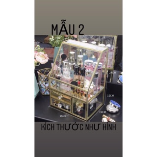 ( Sẵn) Kệ đựng mỹ phẩm Viền Gold