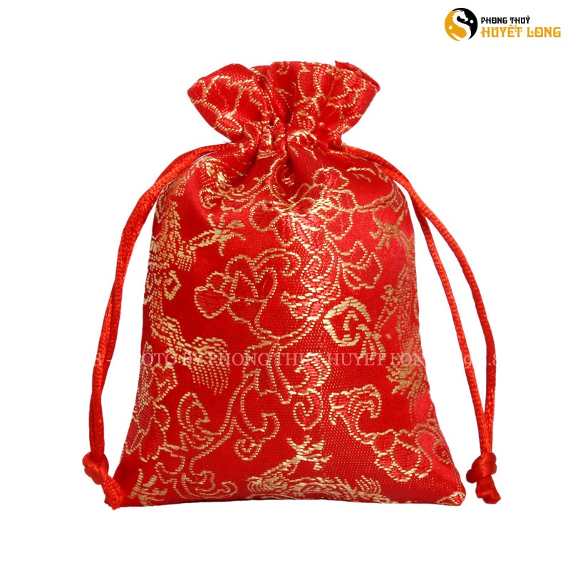 img Túi Gấm Phong Thủy 10x13cm, Túi Gấm Để Trang Sức Nhiều Màu Sang Trọng, May Mắn, Bình An