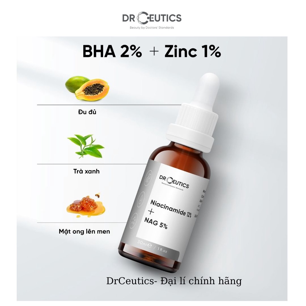 Tinh chất Drceutics Serum Niacinamide 12% DrCeutics Giảm Thâm Sáng Da Kiềm Dầu