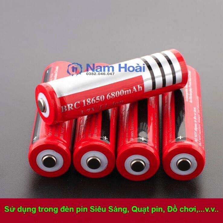 Pin sạc ultrafire 18650 6800mAh 3.7V 4.2V dùng cho đèn pin siêu sáng, quạt pin, thiết bị y tế...