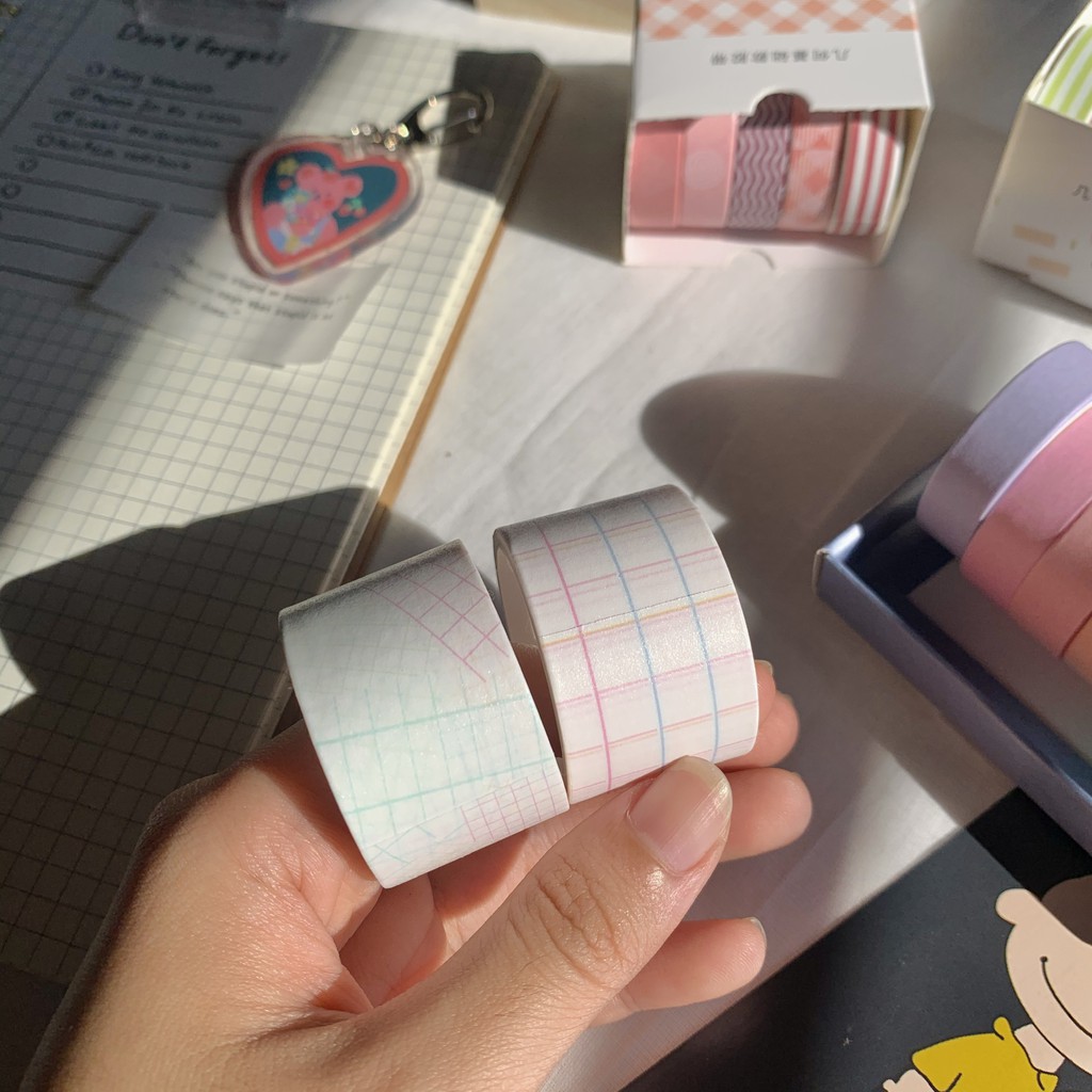 CUỘN WASHI TAPE PASTEL MACARON (ảnh thật) - Tiệm nhà Chun