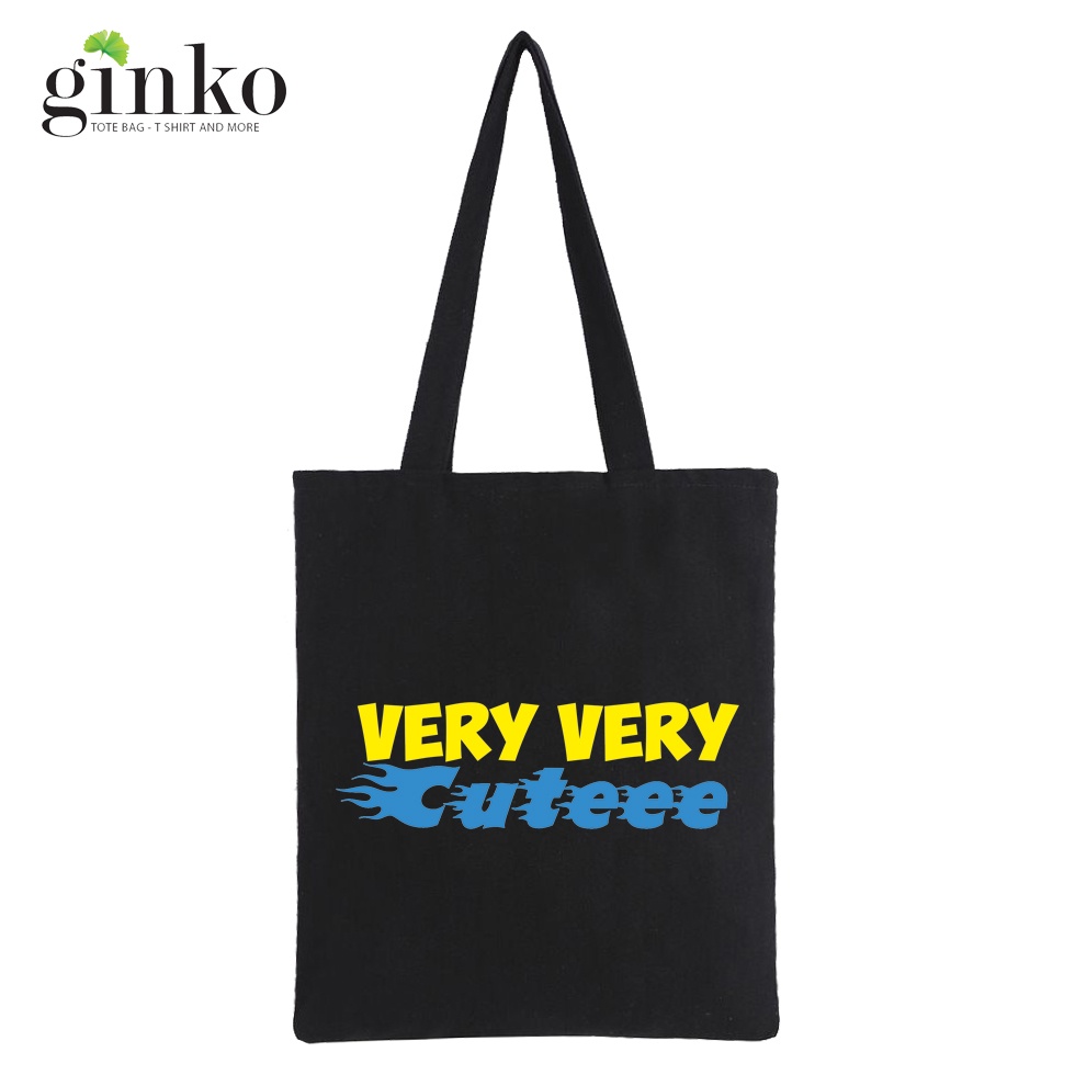 Túi tote vải GINKO dây kéo in hình retro style collection 1