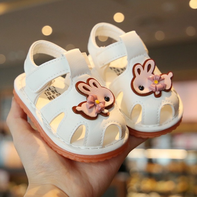 Giày tập đi cho bé trai bé gái Dép Sandal cho bé đế mềm chống trơn trượt có phát tiếng kêu tit tit [DTD06]