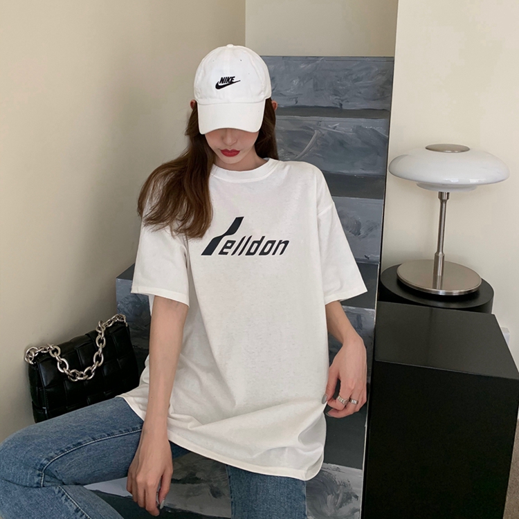 Áo Thun Ngắn Tay In Chữ Nhiều Màu Cho Nữ