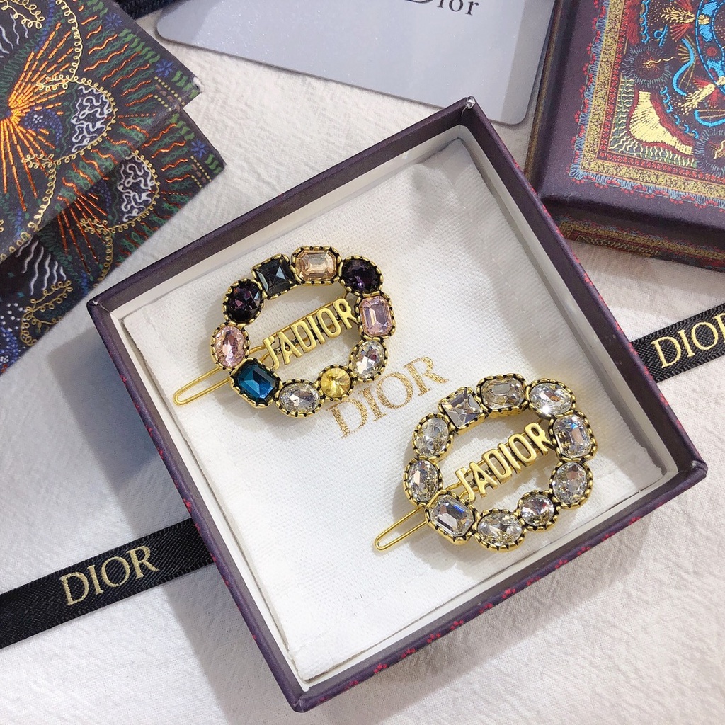 Kẹp Tóc Dior Đính Kim Cương Giả Thời Trang Cho Nữ