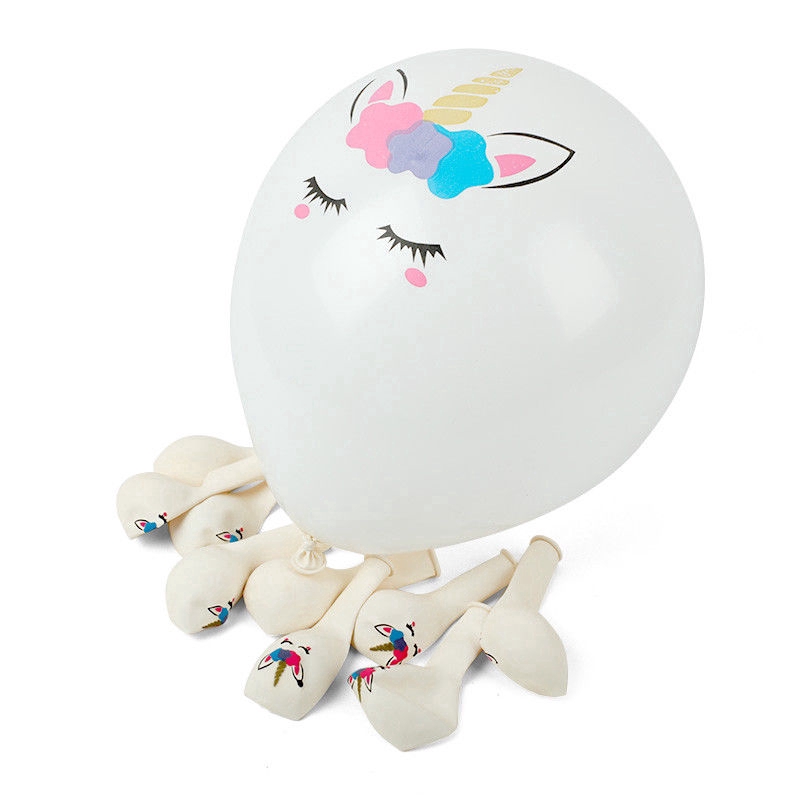Bộ 20 quả bong bóng in hình ngựa một sừng dễ thương