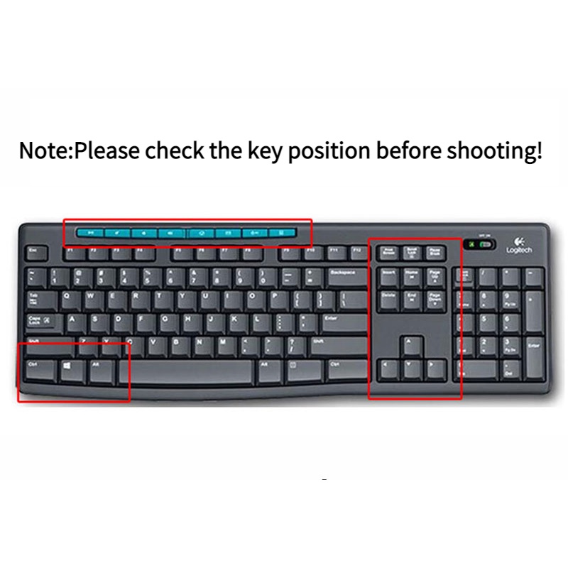 Miếng Dán Bảo Vệ Bàn Phím Bằng Silicon Trong Suốt Cho Logitech K200 Mk200 K260 K270 Mk270 Mk275 Mk295