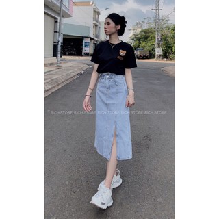 Set áo thun gấu-Chân váy