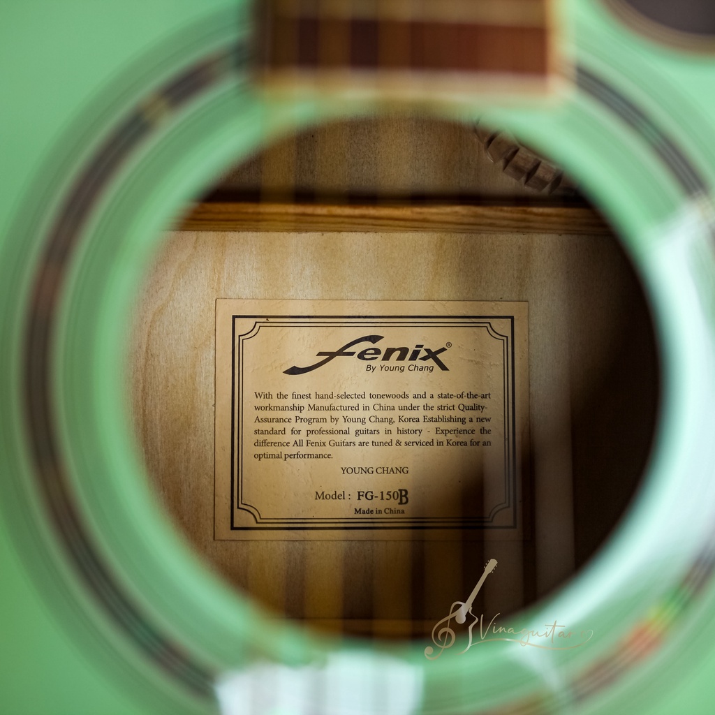 Đàn guitar acoustic Fenix xanh ngọc - tặng full phụ kiện  guitar xanh ngọc  guitar fenix