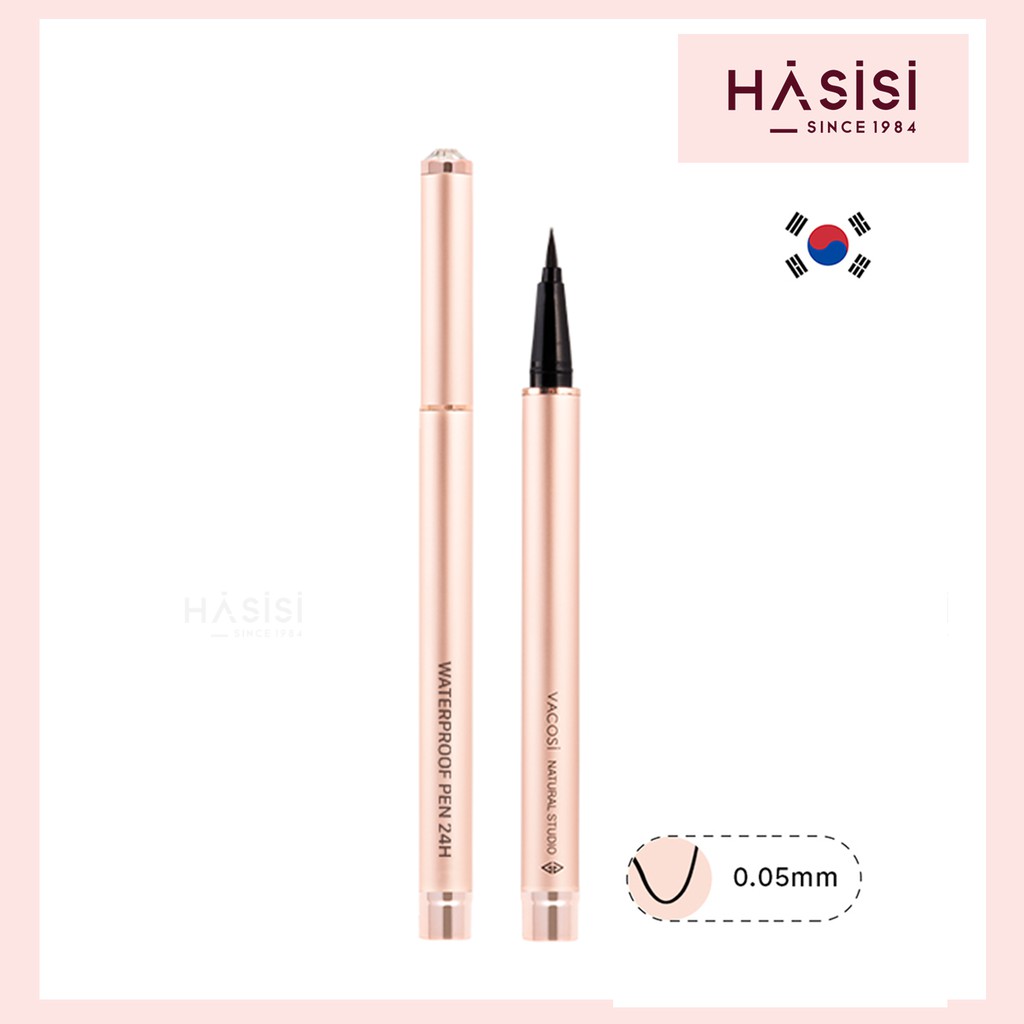 MẮT NƯỚC KHÔNG TRÔI KHÔNG LEM VACOSI 24H WATERPROOF PEN - đầu bút lông 0.05mm