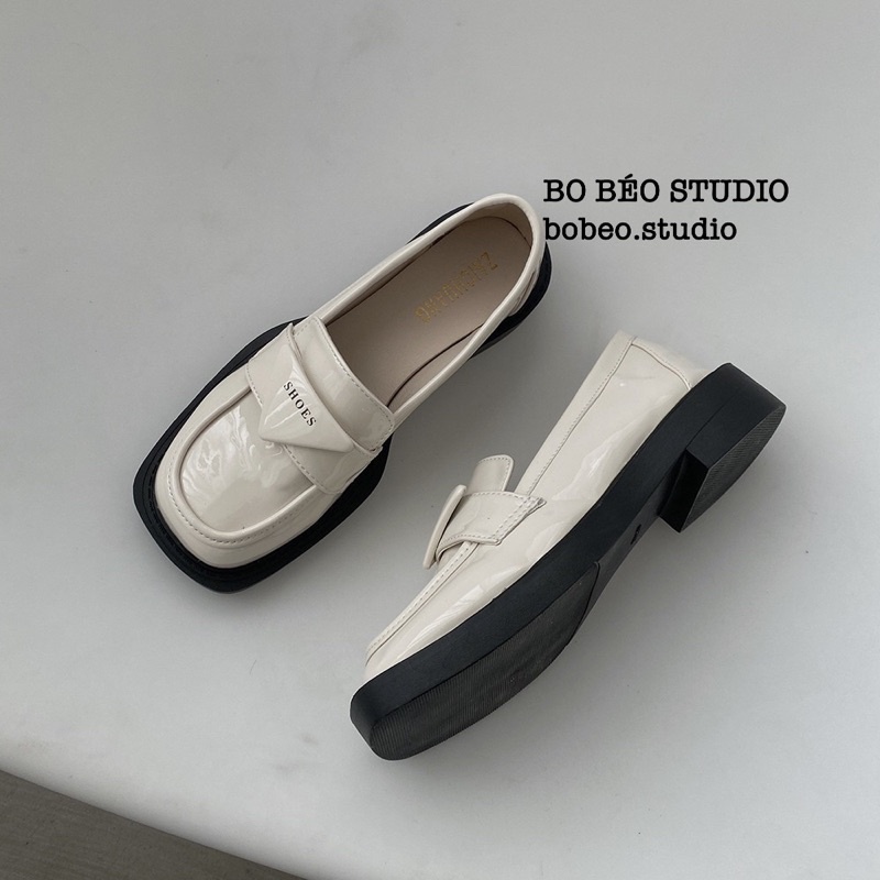 Giày lười đế bằng O12 SHOES phong cách tiểu thư Hàn Quốc