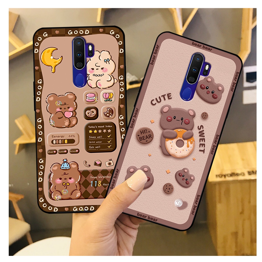Ốp lưng Oppo A5 2020 / Oppo A9 2020 in hình gấu bear dễ thương, bền đẹp
