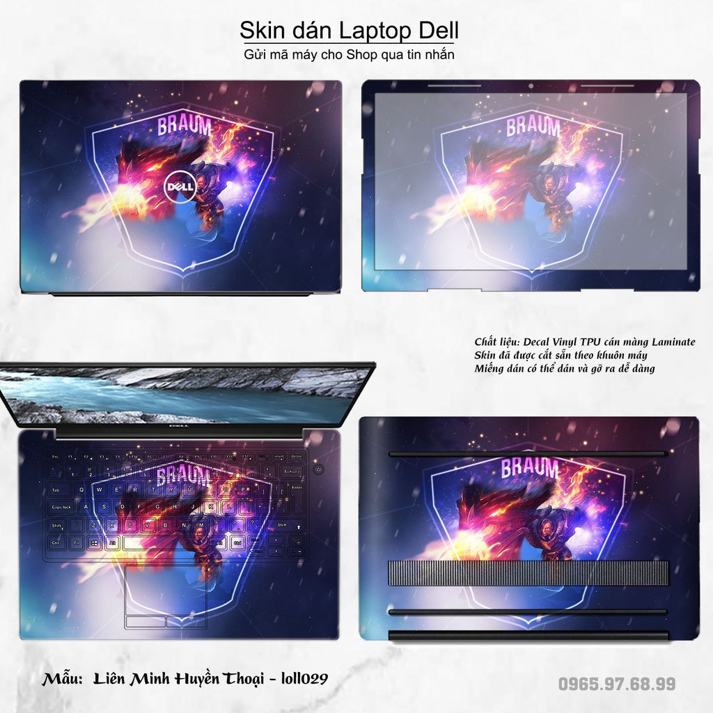 Skin dán Laptop Dell in hình Liên Minh Huyền Thoại nhiều mẫu 4 (inbox mã máy cho Shop)