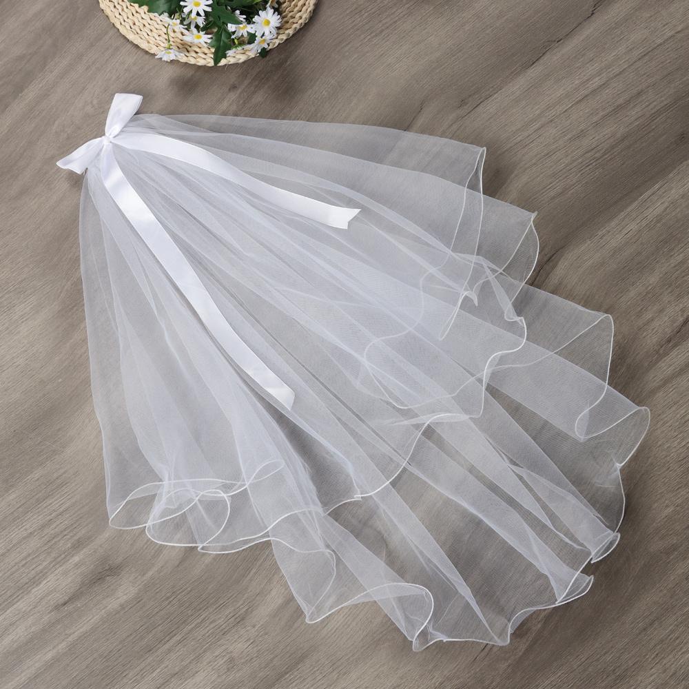 MOILYVN Mạng Che Mặt Cô Dâu Hai Lớp Thanh Lịch