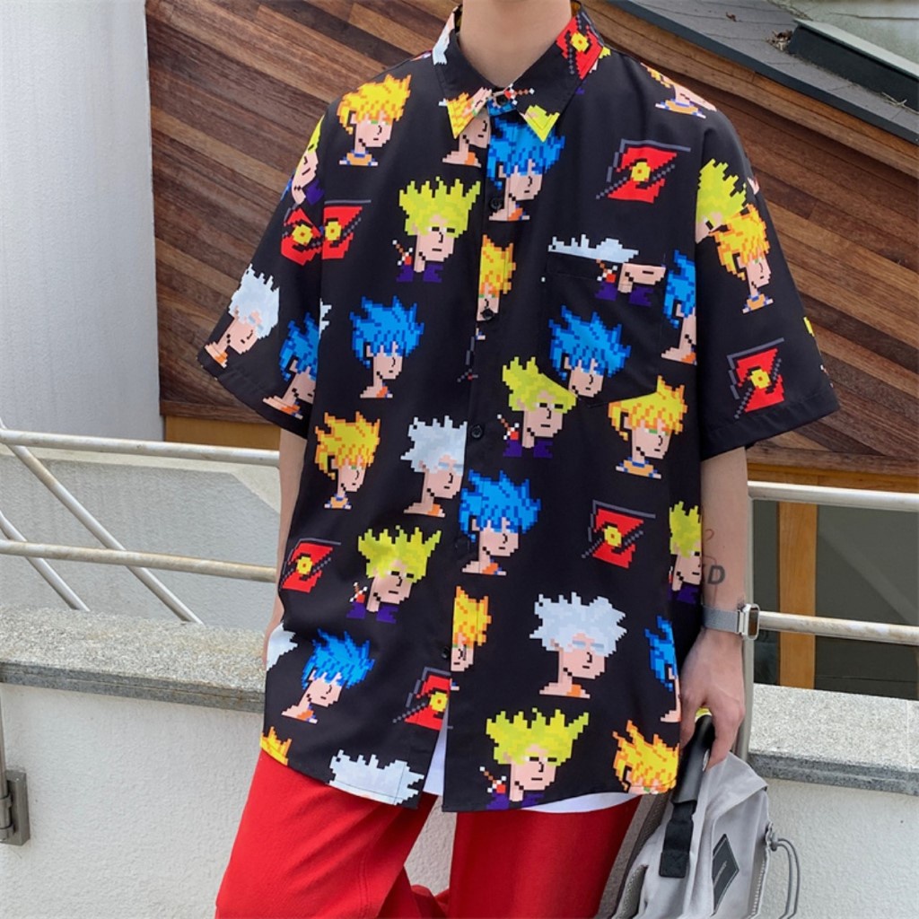 Sơ mi  hàn quốc from rộng tay lỡ unisex nam nữ , sơ mi nam nữ vải voan lụa mịn mát free size 40kg - 70kg