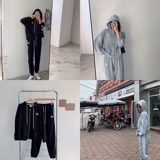 Bộ nỉ da cá khoá kéo adidas dư xịn