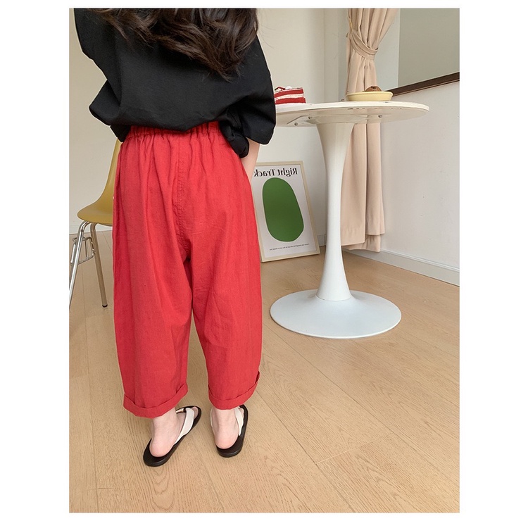 QG312 - Quần bé gái thô đũi ống rộng sz 90-150, quần dài cho bé mùa hè thời trang Hàn Quốc