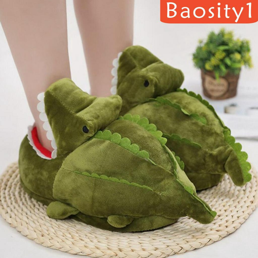 Dép bông mang trong nhà phong cách cá sấu