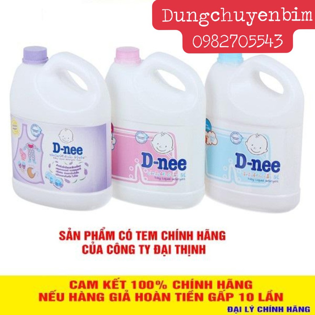 Chính hãng có tem Đại Thịnh - Nước giặt quần áo em bé Dnee 3000ml