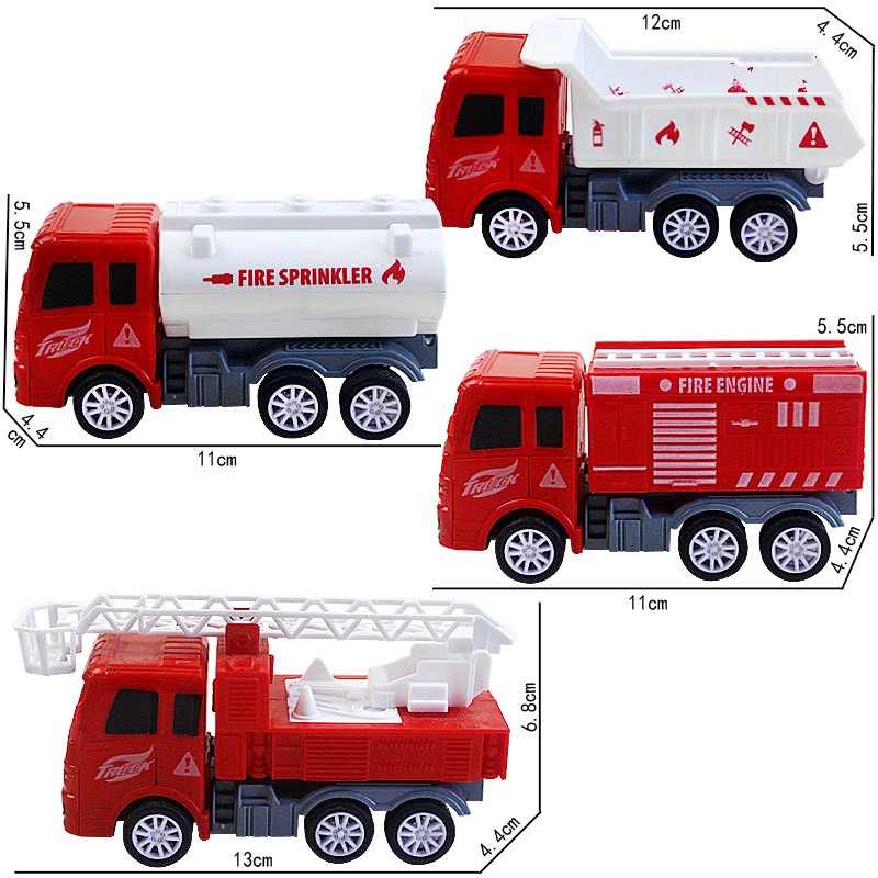 Đồ chơi set 4 ô tô cứu hộ, cứu hỏa mã 326 chất liệu nhựa cao cấp an toàn, giúp bé phát triển tư duy, trí tưởng tượng