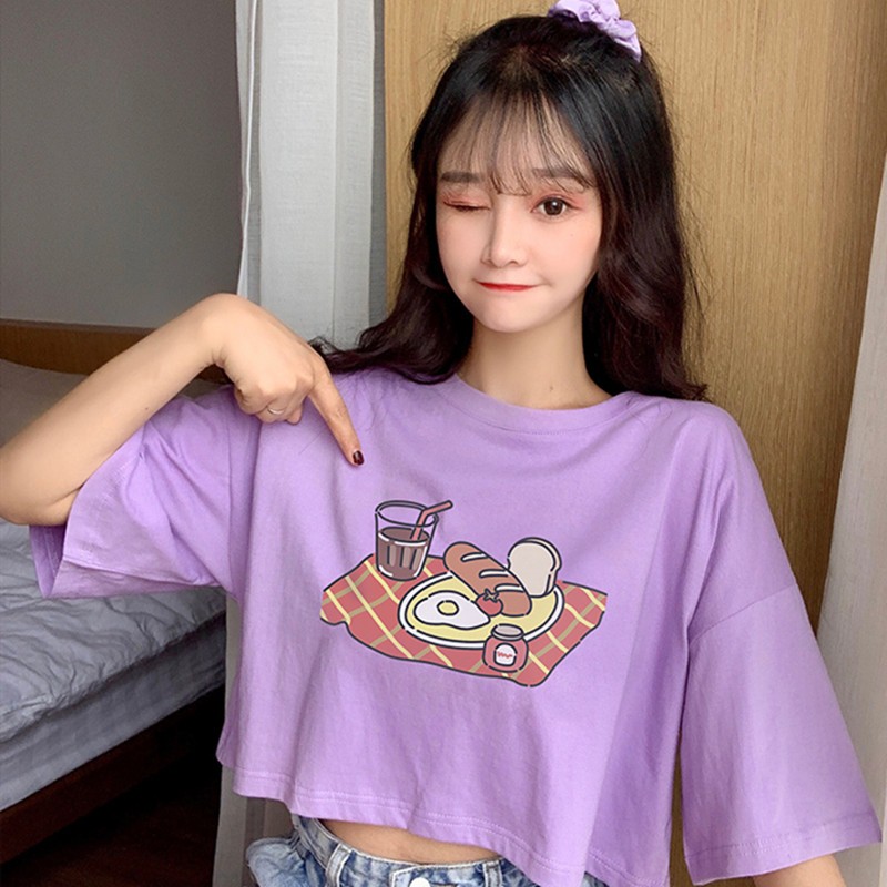 Áo Croptop Nữ Tay Lỡ In Hình Party Lapi VN Phong Cách Ulzzang Freesize Phom Rộng, Áo Thun Unisex