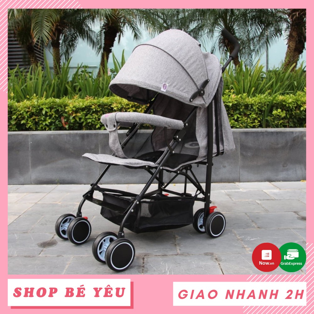 Xe đẩy cho bé  𝑭𝒓𝒆𝒆𝒔𝒉𝒊𝒑  Xe đẩy du lịch siêu nhẹ gấp gọn Mastela màu xám MSTL605