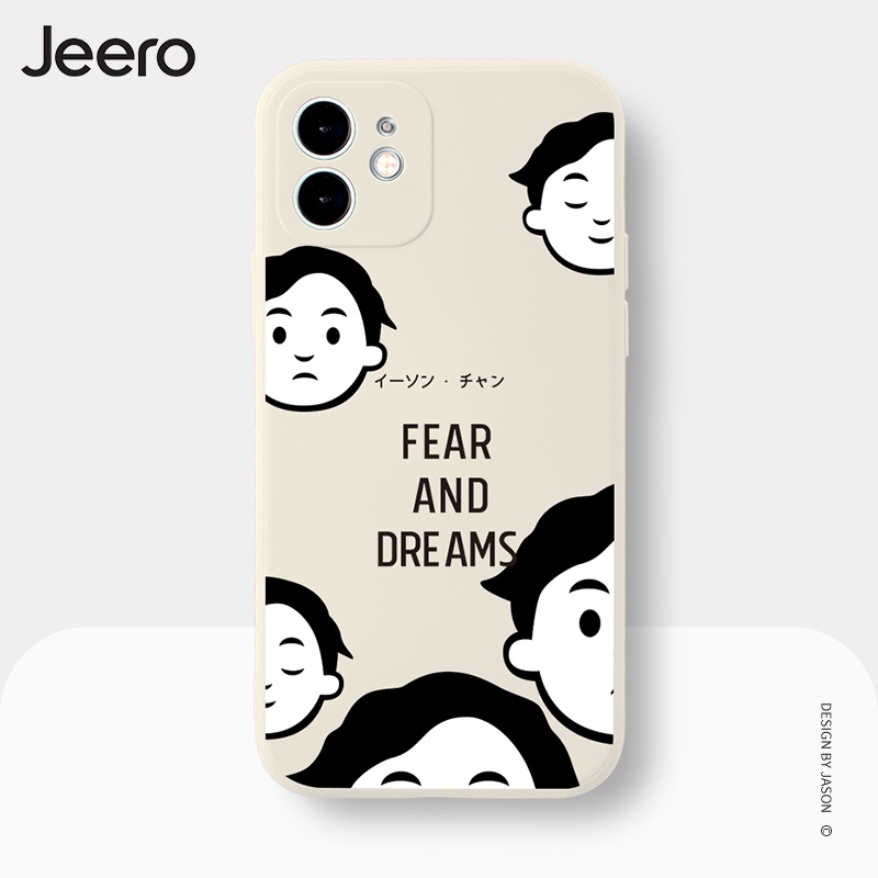 Ốp điện thoại JEERO viền vuông họa tiết hoạt hình dễ thương đẹp Cho iPhone 13 12 11 Pro Max SE 2020 X XR XS ip 8 7 6 6S Plus kute HFE308 #2