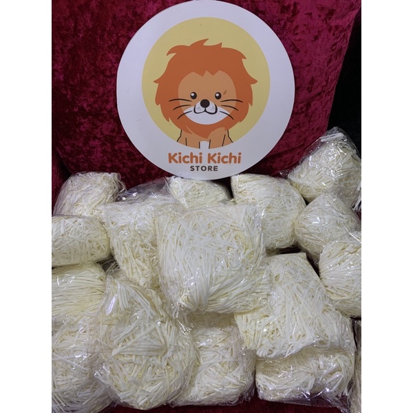 (100g)Giấy rơm lót hộp quà. Raffia Giấy rơm lụa vụn chuyên dụng trang trí hộp quà tặng.