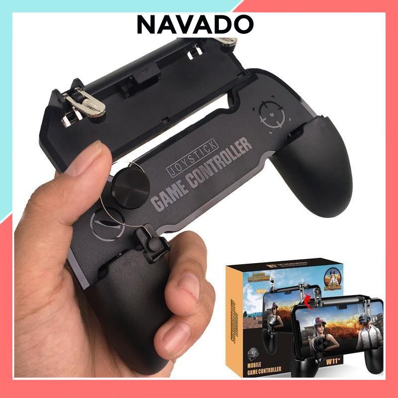 Tay Cầm Game W11 Có Nút Bắn + Joystick Cho Điện Thoại Chơi Pubg, Ros, Free Fire Controller - Tay cầm chơi game W10