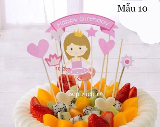 Que cắm trang trí bánh kem nhiều mẫu