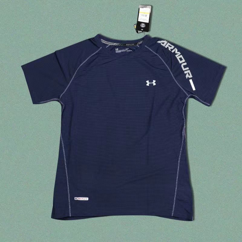 Áo Thun Thể Thao Tay Ngắn Dáng Suông Chất Liệu Thoáng Khí Mau Khô Năng Động Thời Trang Cho Nam Phong Cách Mỹ