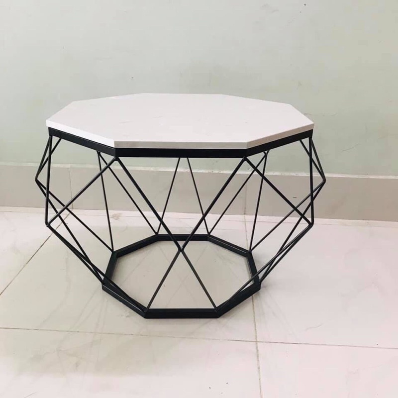 Bàn trà sofa trang trí nhỏ khung sắt Kim Cương chắc chắn hiện đại giá xưởng Trường Mai Sài Gòn