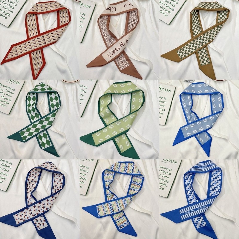 Dây Cột Tóc Ruy Băng Dài Bằng Lụa Màu Xanh Lá Thời Trang Mùa Hè Cho Nữ