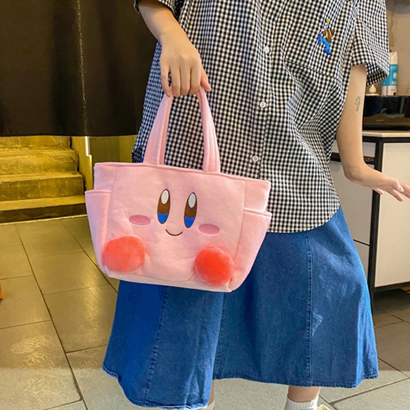 Túi Tote Lông Xù Cầm Tay Họa Tiết Ngôi Sao Hoạt Hình Đáng Yêu Cho Nữ