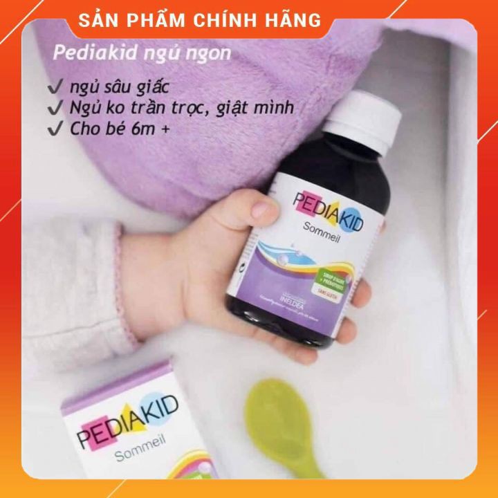 Siro giúp ngủ ngon cho bé từ 6 tháng tuổi trở lên Pediakid Sommei của Pháp mẫu mới shopnguyenanh88