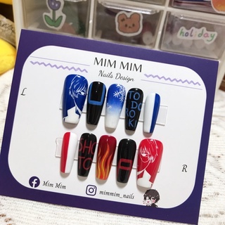 Nail box móng úp thiết kế Todoroki Shoto