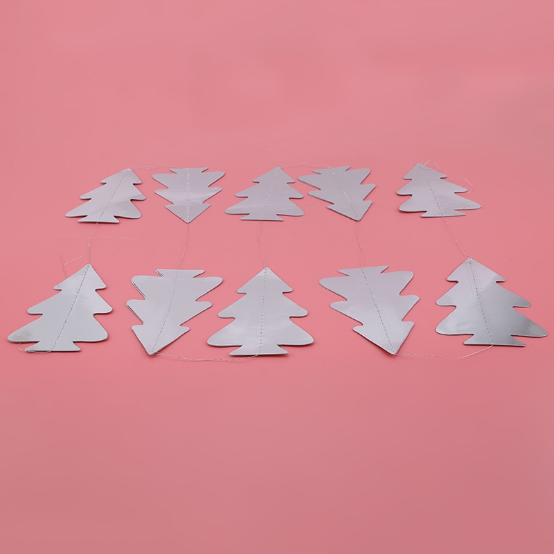 Christmas Trees Happy New Year Banner Christmas Paper Garland Ornament Christmas Decorations