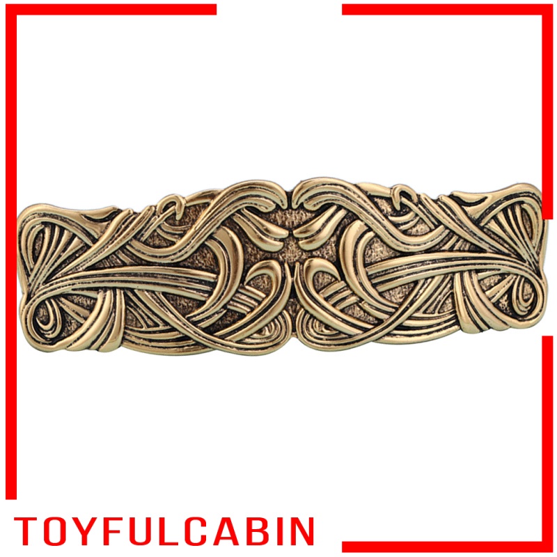 [Toyfulcabin] Kẹp Tóc Celtic Lớn Bằng Kim Loại Thủ Công Màu Bạc Phong Cách Cổ Điển Cho Nữ