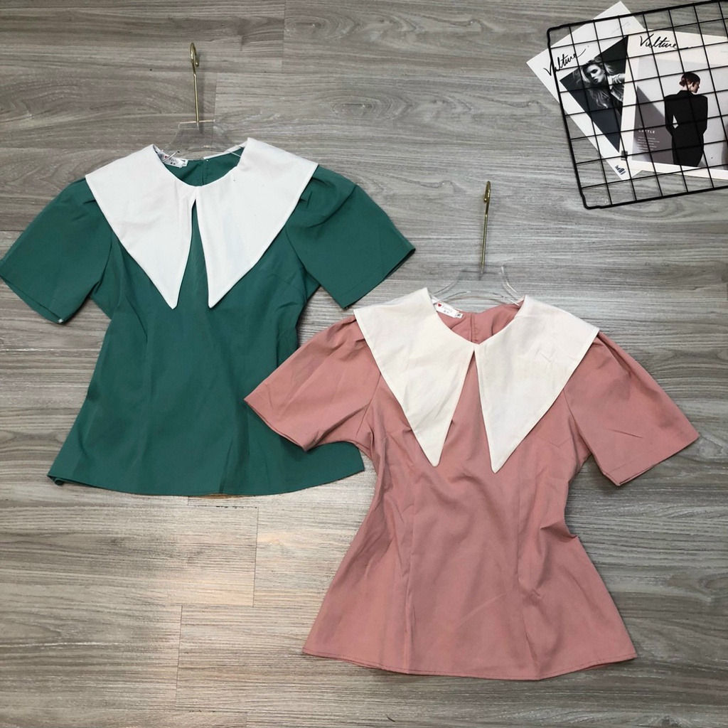 Áo sơ mi kiểu bo eo xiangtop