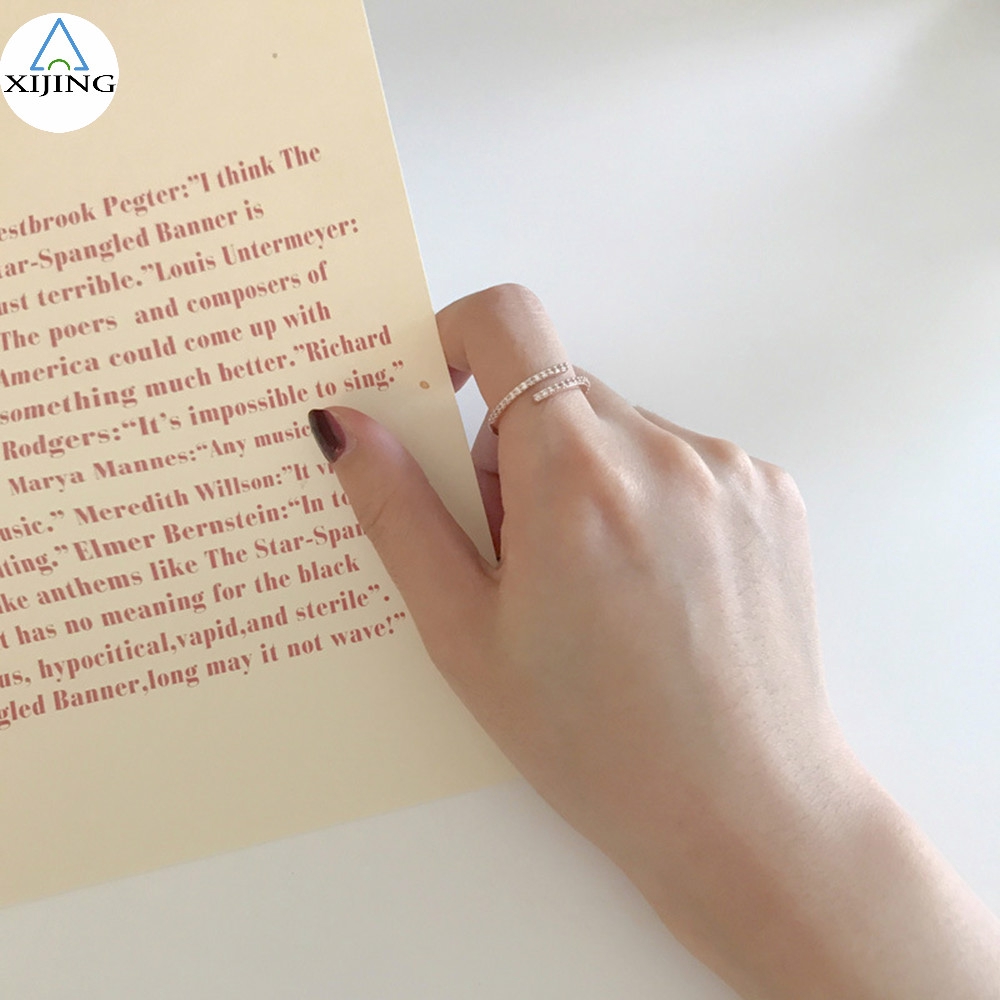 Nhẫn hở kim loại thiết kế đơn giản thời trang cho nữ