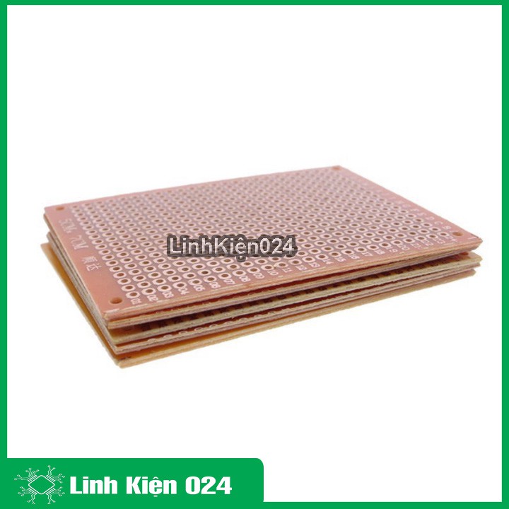 Phíp Đồng Lỗ - Bảng Mạch Đục Lỗ Sẵn PCB Nâu Kích Thước 5x7cm