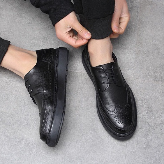 Giày Derby Nam da bò nhập nhẩu tăng chiều cao CK037