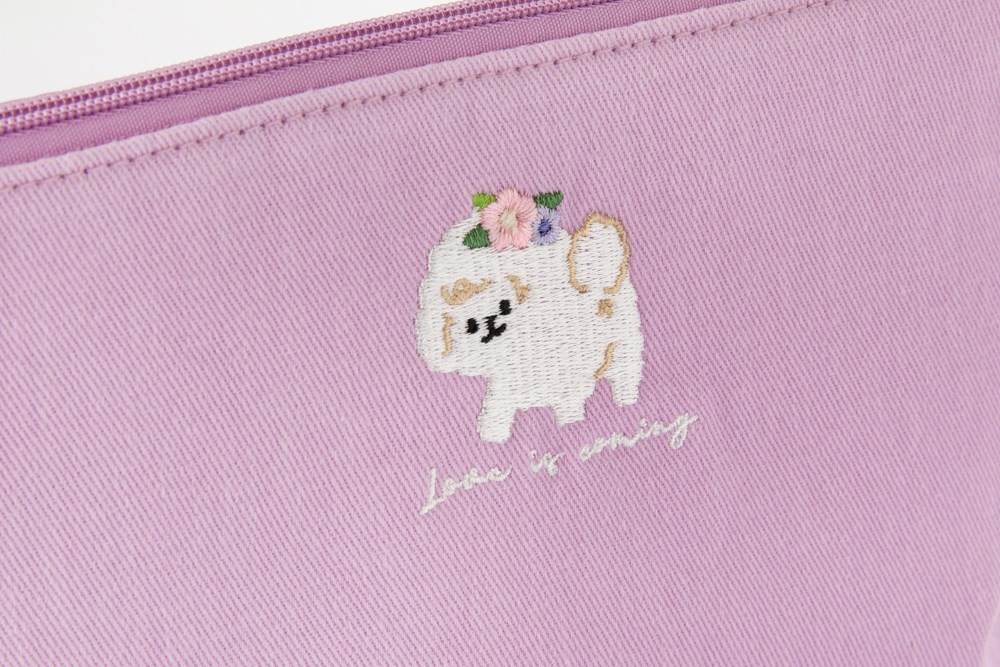 Túi ARTBOX Hàn Quốc Họa Tiết Bichon Màu Hoa Tím Nhạt Xinh Xắn