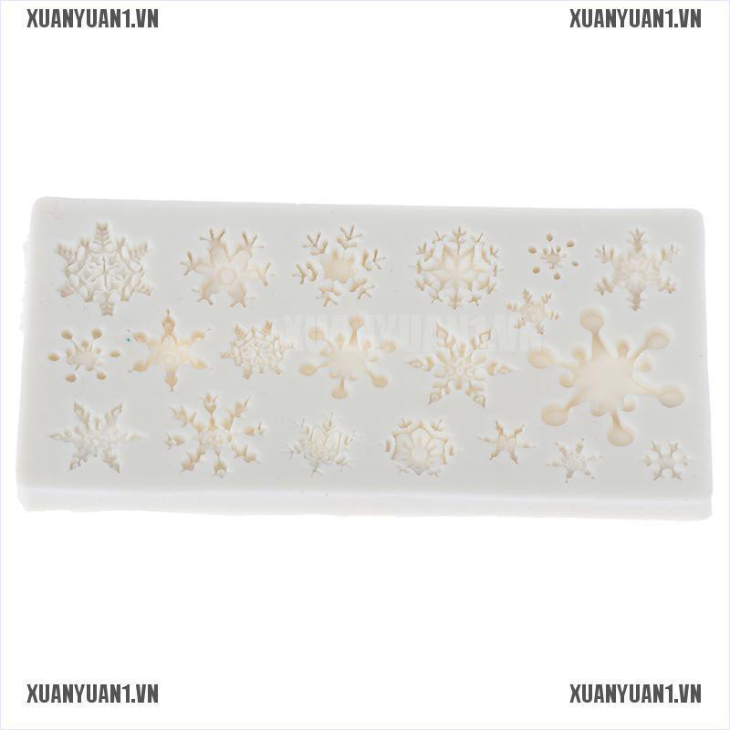 [XUANYUAN1] Khuôn Silicone Làm Bánh / Xà Phòng / Sô Cô La Hình Bông Tuyết