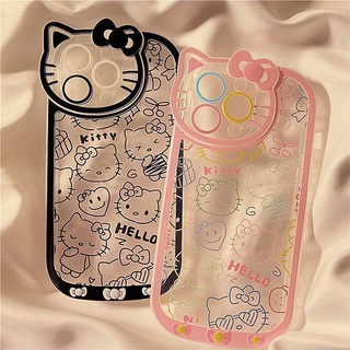 Suitable for iPhone case 13pro max/12pro new cartoon full screen Hello Kitty anti-fall phone case soft shell 11 couple models