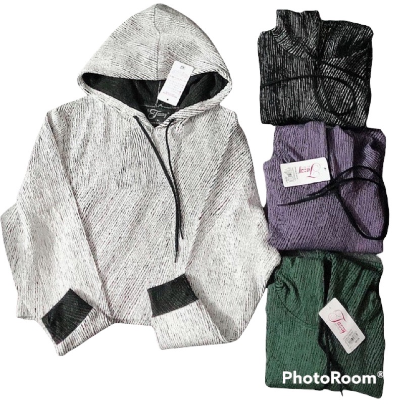 Áo croptop nỉ sọc Vân Jazzy (chất đẹp)