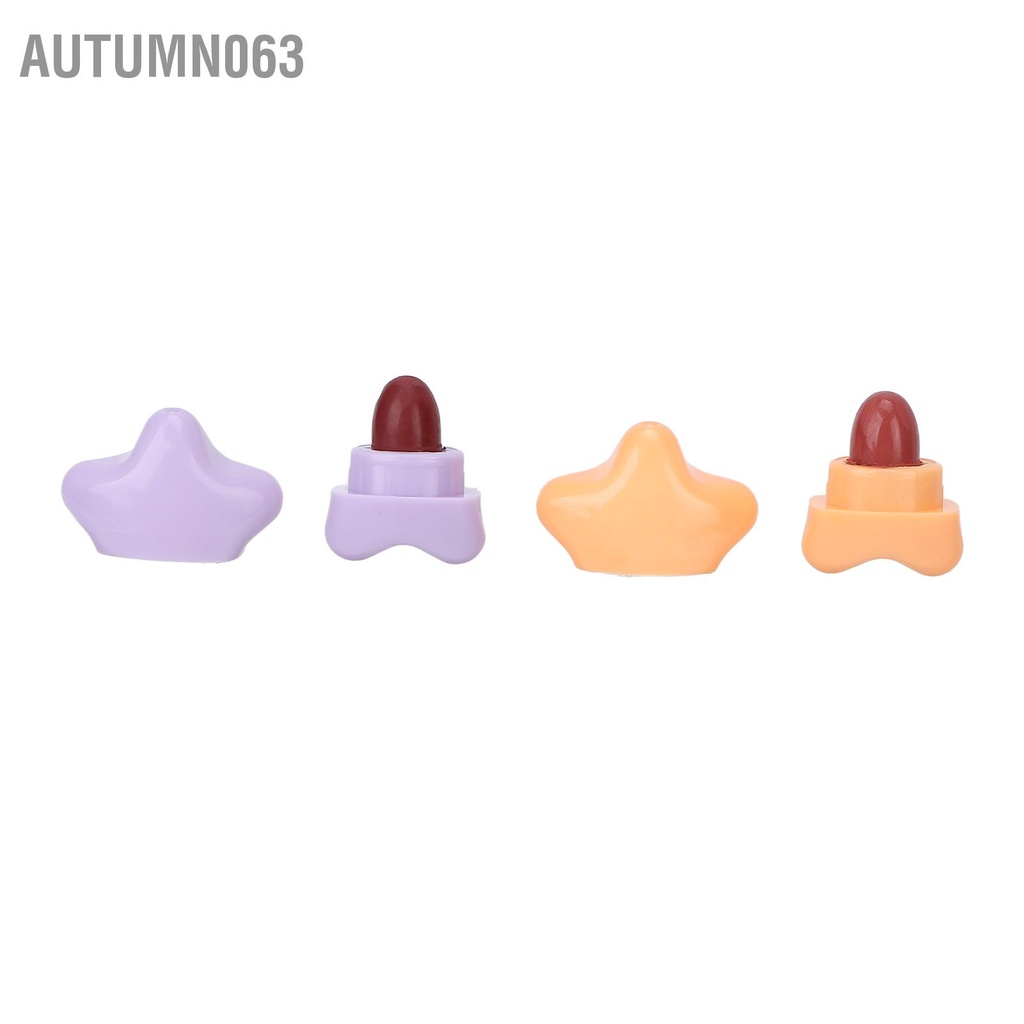 6 Cái Son Môi Mini Matte Dưỡng Ẩm Lâu Dài Không Dính Hình Ngôi Sao Xách Tay 1g Autumn063