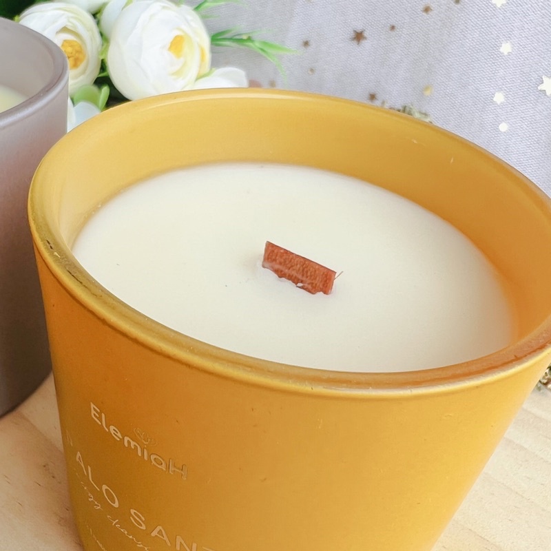 Nến Thơm ElemiaH Thanh Tẩy Và Tăng Năng Lượng Mong Muốn Thảo Mộc Sage Palo Santo